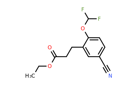 1804275-39-5 | Ethyl 3-(5-cyano-2-(difluoromethoxy)phenyl)propanoate