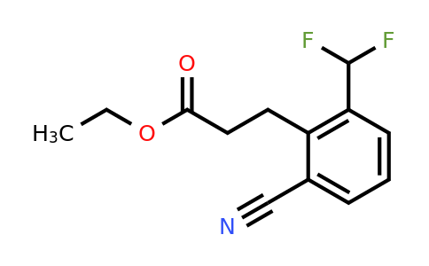 1804276-12-7 | Ethyl 3-(2-cyano-6-(difluoromethyl)phenyl)propanoate