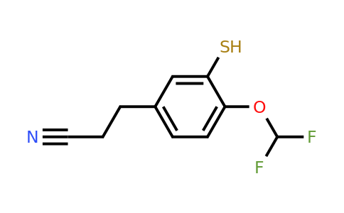 1804276-86-5 | 4-(Difluoromethoxy)-3-mercaptophenylpropanenitrile