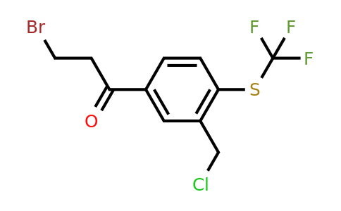 1804276-87-6 | 3-Bromo-1-(3-(chloromethyl)-4-(trifluoromethylthio)phenyl)propan-1-one