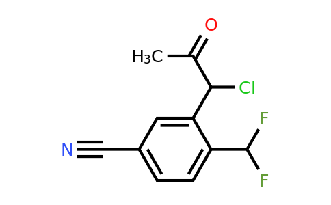 1804277-15-3 | 3-(1-Chloro-2-oxopropyl)-4-(difluoromethyl)benzonitrile