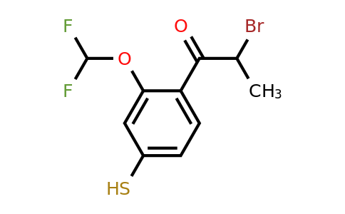 1804277-20-0 | 2-Bromo-1-(2-(difluoromethoxy)-4-mercaptophenyl)propan-1-one