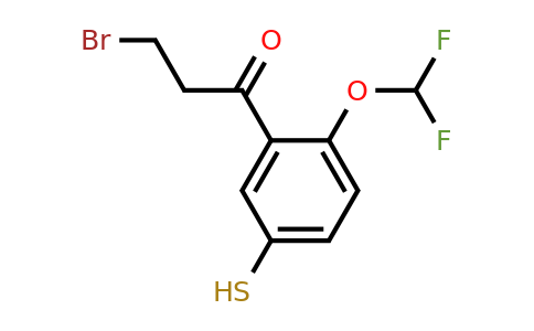 1804277-24-4 | 3-Bromo-1-(2-(difluoromethoxy)-5-mercaptophenyl)propan-1-one