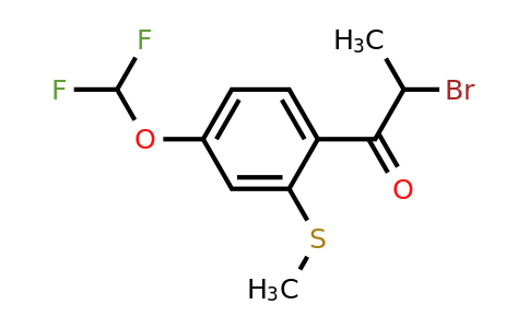 1804278-50-9 | 2-Bromo-1-(4-(difluoromethoxy)-2-(methylthio)phenyl)propan-1-one