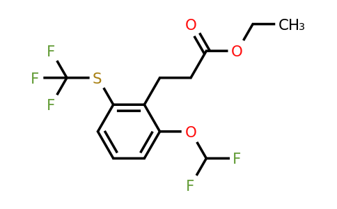 1804279-63-7 | Ethyl 3-(2-(difluoromethoxy)-6-(trifluoromethylthio)phenyl)propanoate