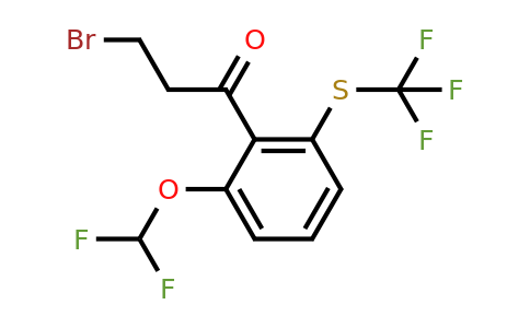1804279-71-7 | 3-Bromo-1-(2-(difluoromethoxy)-6-(trifluoromethylthio)phenyl)propan-1-one
