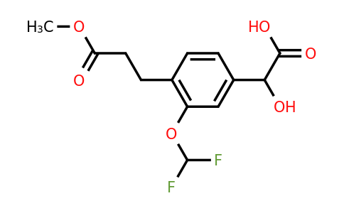 1804279-85-3 | 3-(Difluoromethoxy)-4-(3-methoxy-3-oxopropyl)mandelic acid