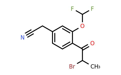 1804280-19-0 | 4-(2-Bromopropanoyl)-3-(difluoromethoxy)phenylacetonitrile