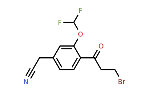 1804280-21-4 | 4-(3-Bromopropanoyl)-3-(difluoromethoxy)phenylacetonitrile