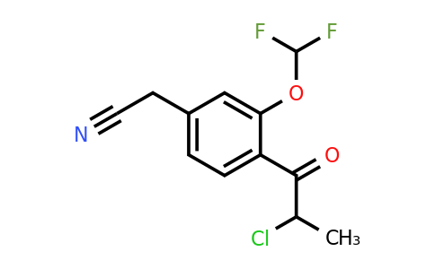 1804280-22-5 | 4-(2-Chloropropanoyl)-3-(difluoromethoxy)phenylacetonitrile