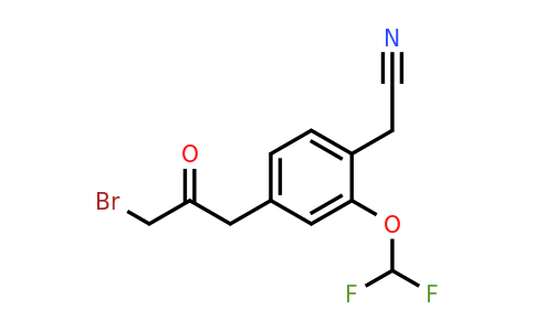 1804280-26-9 | 4-(3-Bromo-2-oxopropyl)-2-(difluoromethoxy)phenylacetonitrile