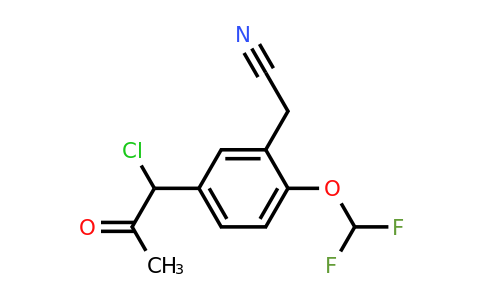 1804280-27-0 | 5-(1-Chloro-2-oxopropyl)-2-(difluoromethoxy)phenylacetonitrile