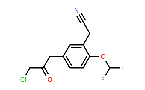 1804280-28-1 | 5-(3-Chloro-2-oxopropyl)-2-(difluoromethoxy)phenylacetonitrile