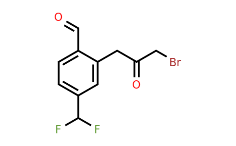 2-(3-Bromo-2-oxopropyl)-4-(difluoromethyl)benzaldehyde