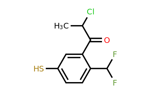 2-Chloro-1-(2-(difluoromethyl)-5-mercaptophenyl)propan-1-one