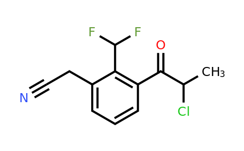 1804281-15-9 | 3-(2-Chloropropanoyl)-2-(difluoromethyl)phenylacetonitrile