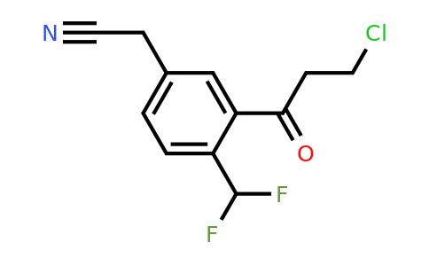 1804281-21-7 | 3-(3-Chloropropanoyl)-4-(difluoromethyl)phenylacetonitrile