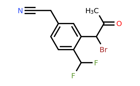 1804281-31-9 | 3-(1-Bromo-2-oxopropyl)-4-(difluoromethyl)phenylacetonitrile