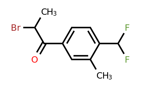 1804281-36-4 | 2-Bromo-1-(4-(difluoromethyl)-3-methylphenyl)propan-1-one