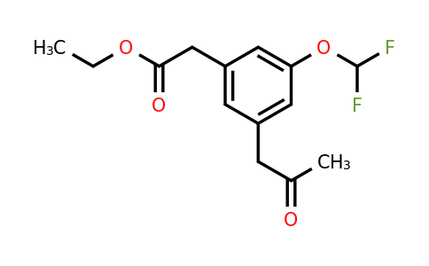 1804281-51-3 | Ethyl 3-(difluoromethoxy)-5-(2-oxopropyl)phenylacetate