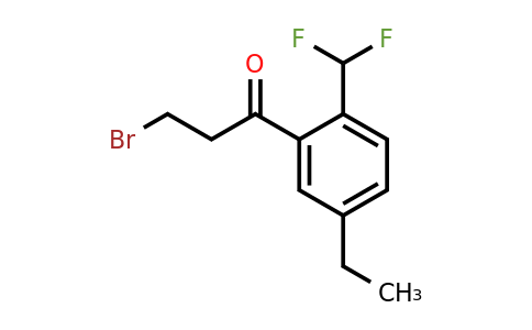 1804282-28-7 | 3-Bromo-1-(2-(difluoromethyl)-5-ethylphenyl)propan-1-one