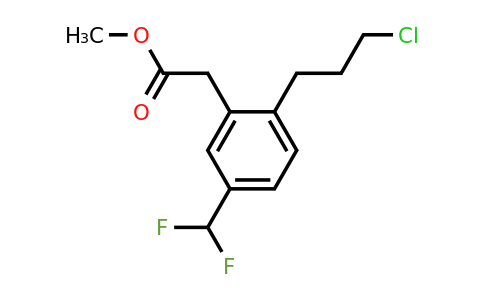 1804282-29-8 | Methyl 2-(3-chloropropyl)-5-(difluoromethyl)phenylacetate