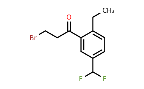 1804282-31-2 | 3-Bromo-1-(5-(difluoromethyl)-2-ethylphenyl)propan-1-one