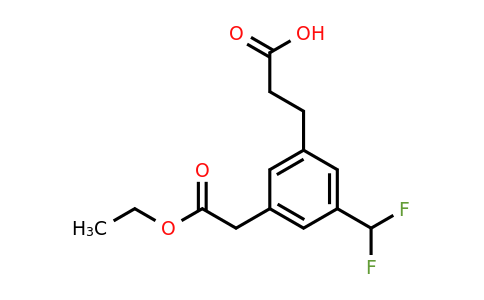 1804282-68-5 | Ethyl 3-(2-carboxyethyl)-5-(difluoromethyl)phenylacetate