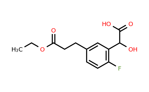 1804287-97-5 | 5-(3-Ethoxy-3-oxopropyl)-2-fluoromandelic acid