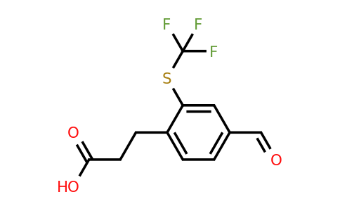 1804289-37-9 | 3-(4-Formyl-2-(trifluoromethylthio)phenyl)propanoic acid