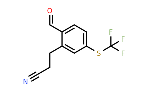1804289-45-9 | 3-(2-Formyl-5-(trifluoromethylthio)phenyl)propanenitrile
