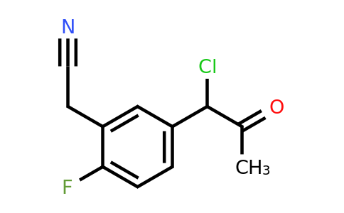 1804289-46-0 | 5-(1-Chloro-2-oxopropyl)-2-fluorophenylacetonitrile