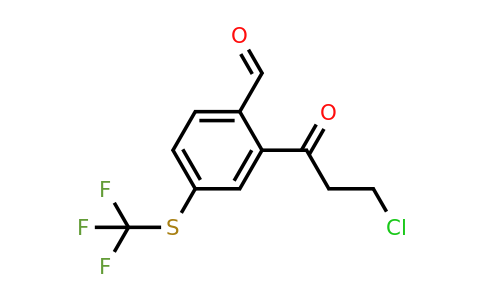 1804290-52-5 | 2-(3-Chloropropanoyl)-4-(trifluoromethylthio)benzaldehyde