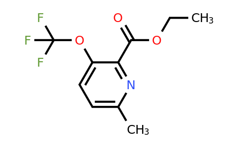 1804294-91-4 | Ethyl 6-methyl-3-(trifluoromethoxy)pyridine-2-carboxylate