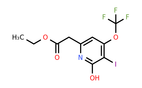 Ethyl 2-hydroxy-3-iodo-4-(trifluoromethoxy)pyridine-6-acetate