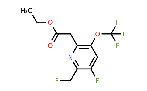 Ethyl 3-fluoro-2-(fluoromethyl)-5-(trifluoromethoxy)pyridine-6-acetate