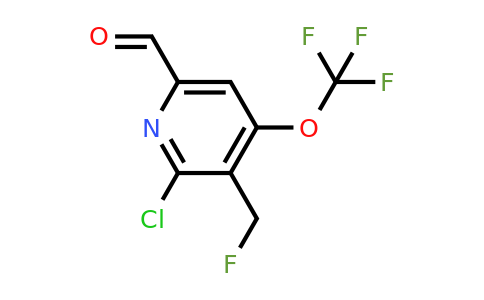 2-Chloro-3-(fluoromethyl)-4-(trifluoromethoxy)pyridine-6-carboxaldehyde