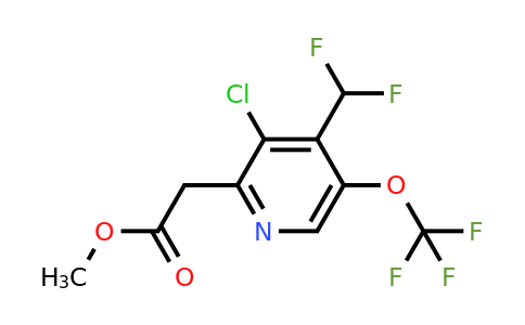 Methyl 3-chloro-4-(difluoromethyl)-5-(trifluoromethoxy)pyridine-2-acetate