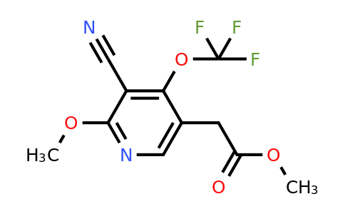 Methyl 3-cyano-2-methoxy-4-(trifluoromethoxy)pyridine-5-acetate