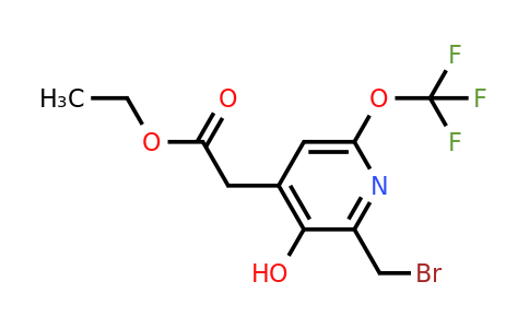 1804353-96-5 | Ethyl 2-(bromomethyl)-3-hydroxy-6-(trifluoromethoxy)pyridine-4-acetate