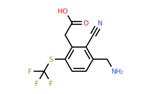 1804374-86-4 | 3-Aminomethyl-2-cyano-6-(trifluoromethylthio)phenylacetic acid