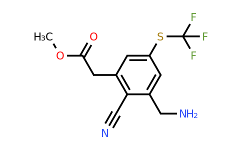 1804375-37-8 | Methyl 3-aminomethyl-2-cyano-5-(trifluoromethylthio)phenylacetate
