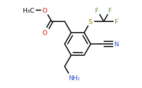1804375-59-4 | Methyl 5-aminomethyl-3-cyano-2-(trifluoromethylthio)phenylacetate