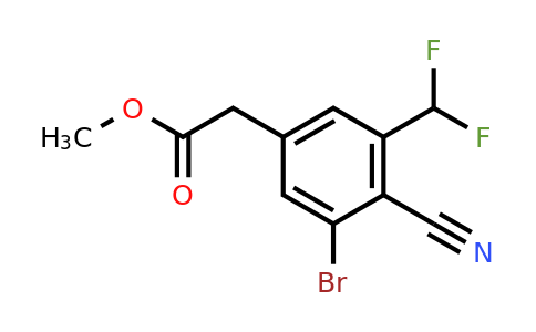 1804386-48-8 | Methyl 3-bromo-4-cyano-5-(difluoromethyl)phenylacetate