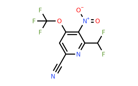 6-Cyano-2-(difluoromethyl)-3-nitro-4-(trifluoromethoxy)pyridine