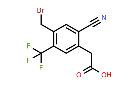 1804401-92-0 | 4-Bromomethyl-2-cyano-5-(trifluoromethyl)phenylacetic acid