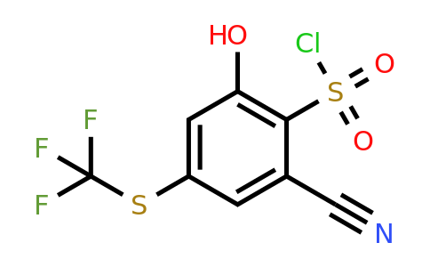 2-Cyano-6-hydroxy-4-(trifluoromethylthio)benzenesulfonyl chloride