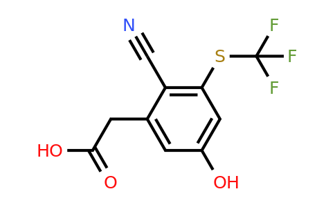 1804405-85-3 | 2-Cyano-5-hydroxy-3-(trifluoromethylthio)phenylacetic acid