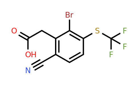 1804407-94-0 | 2-Bromo-6-cyano-3-(trifluoromethylthio)phenylacetic acid