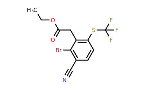 1804408-19-2 | Ethyl 2-bromo-3-cyano-6-(trifluoromethylthio)phenylacetate